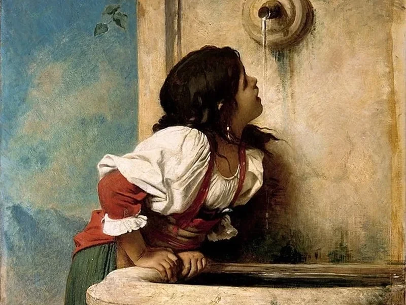 1833-Léon Joseph Florentin Bonnat - Ragazza romana alla fontana - Metropolitan Museum of Art, New York